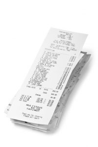 Receipt. Cash Register Receipts